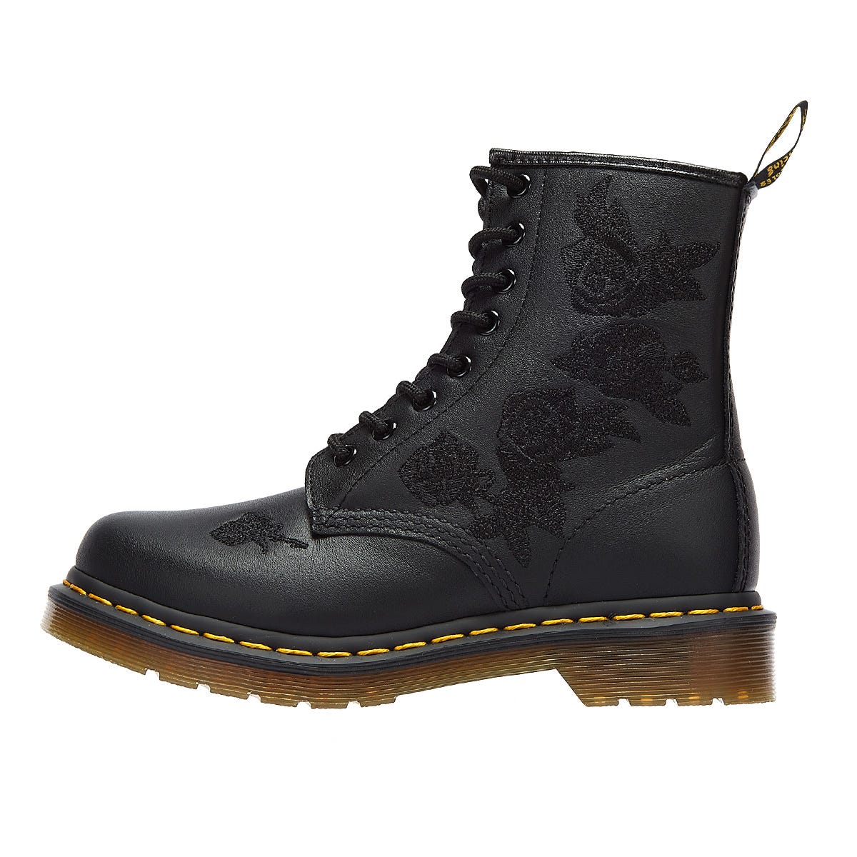 Dr. Martens 1460 Vonda Mono Floral Softy Damen Schwarz Stiefel