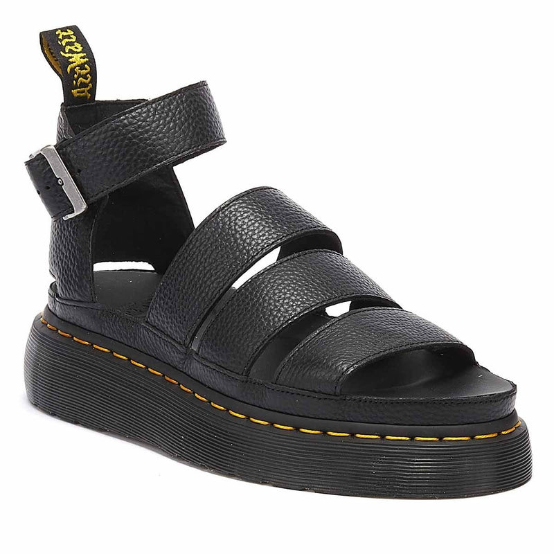 Dr. Martens Clarissa II Quad Damen Schwarz Plateau Sandalen