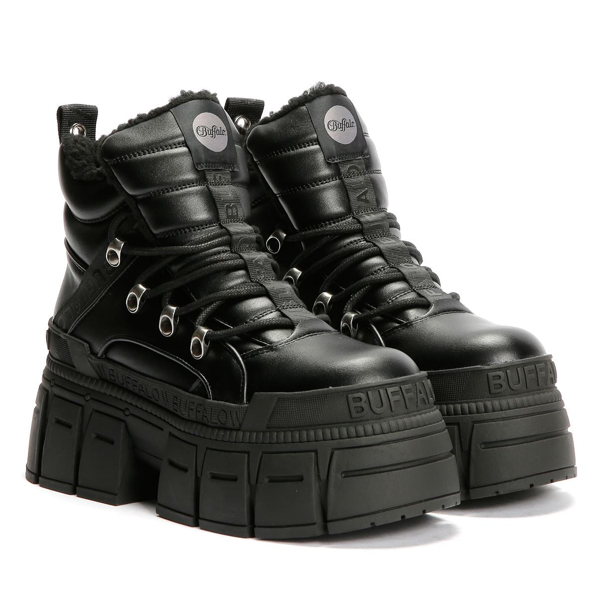 Buffalo Gospher Hike Mid Pad Damen Schwarze Farbe Stiefel