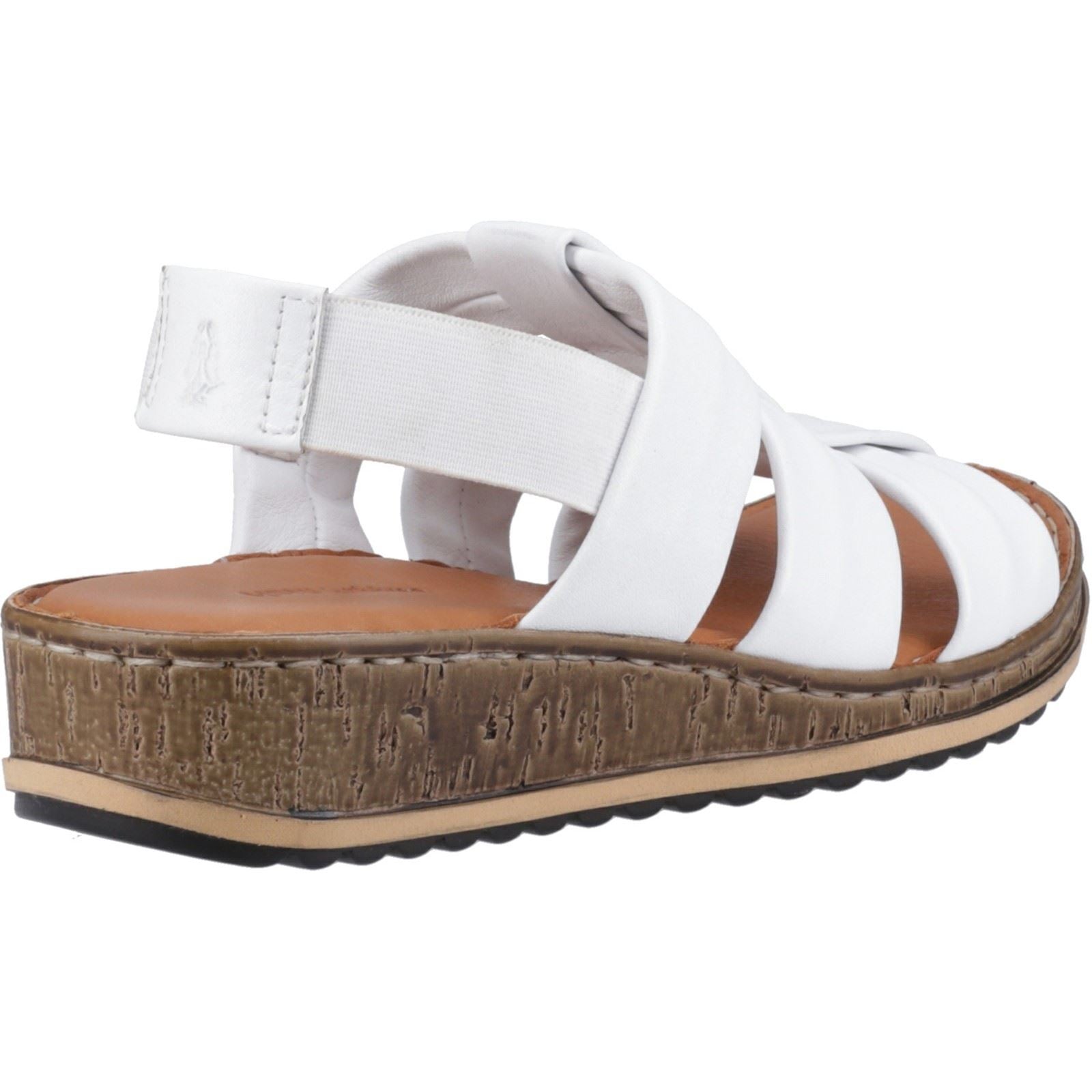 Hush Puppies Eden Gladiator Damen Sandalen Aus Weißem Leder