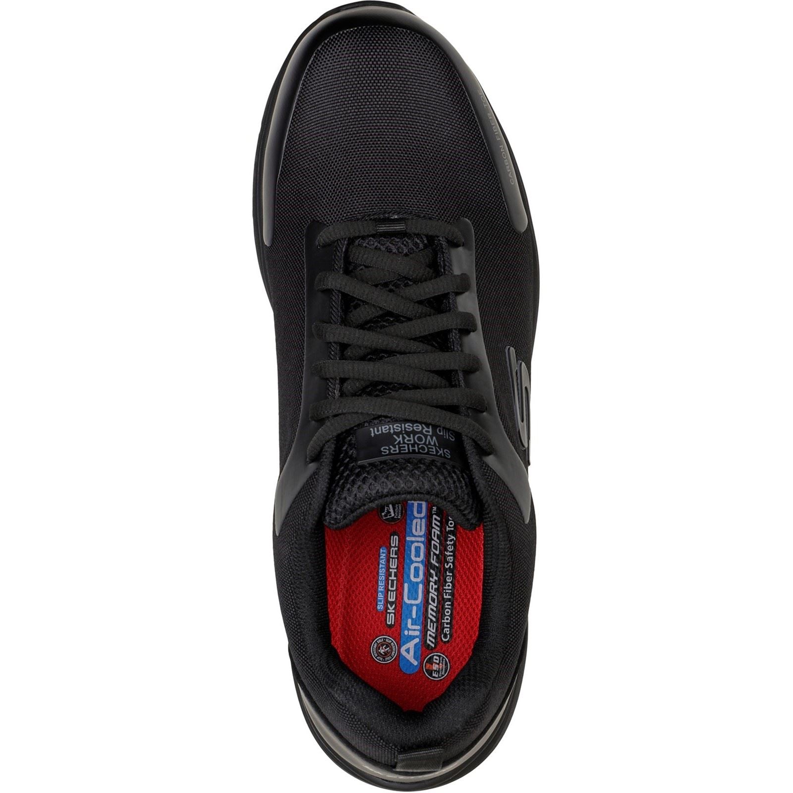 Skechers Workwear Ulmus SR Safety Toe Mesh Herren Schwarze Sicherheitssneaker