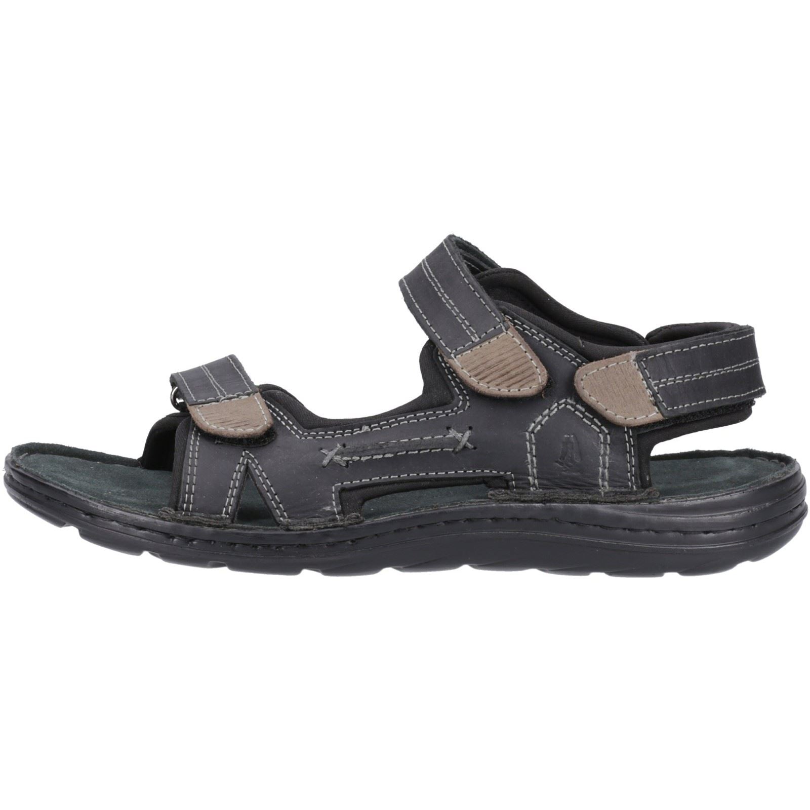Hush Puppies Alistair Herren Sandalen Aus Schwarzem Leder