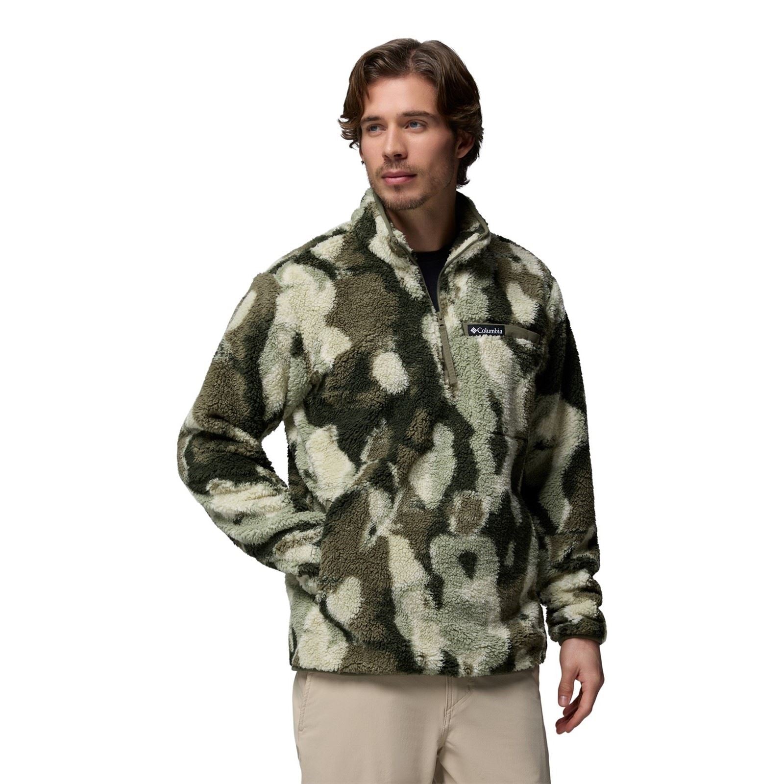 Columbia Rugged Ridge High Pile Half Zip Herren Grüner Fleece Pullover