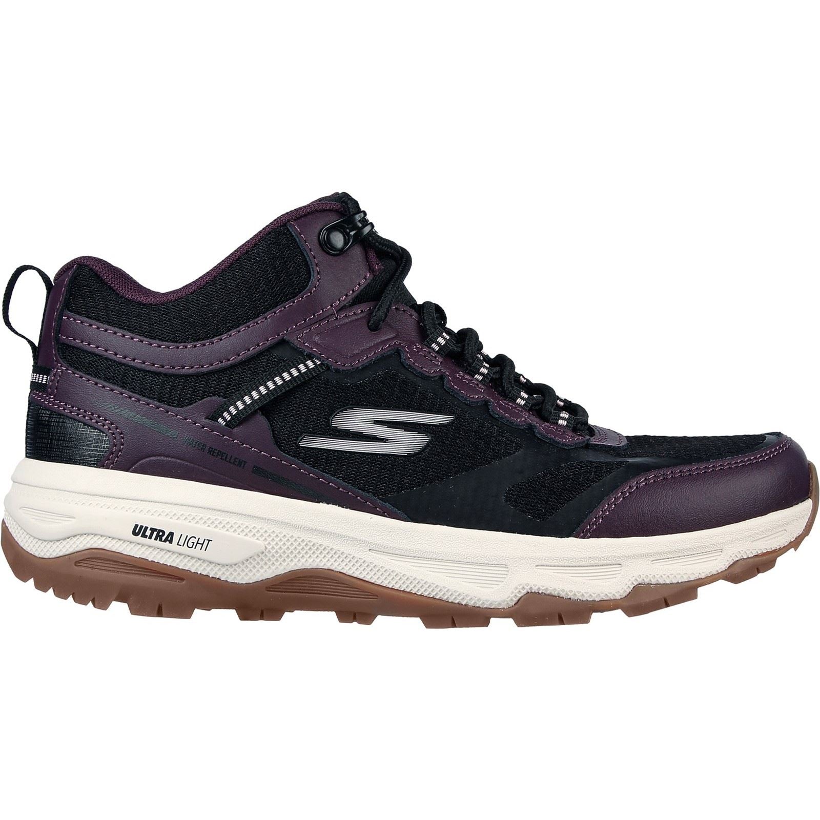 Skechers Go Run Trail Altitude Leder Damen Sneaker In Schwarz/Lila