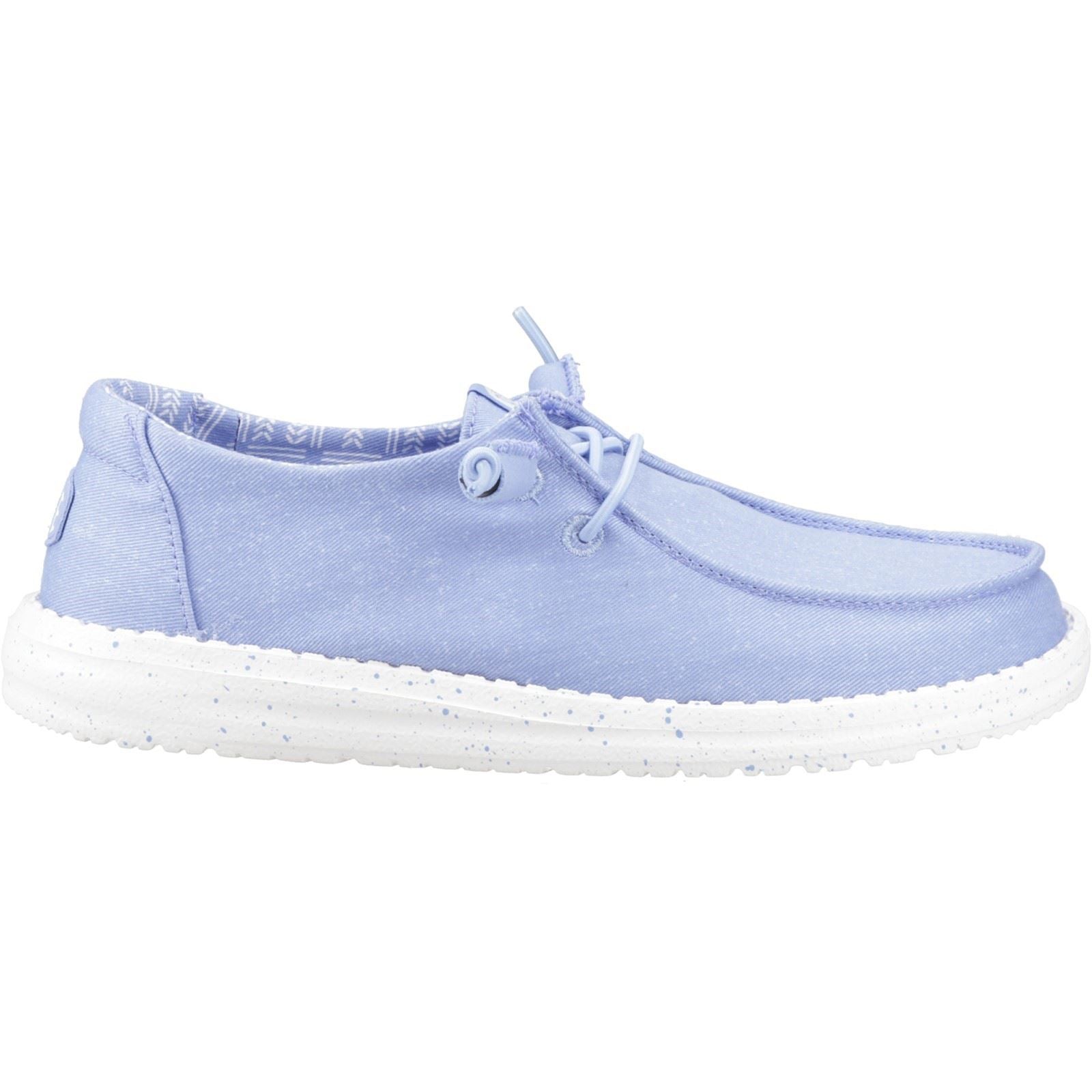 HEYDUDE Wendy Stretch Canvas Textile Damen Hortensie Blaue Freizeitschuhe