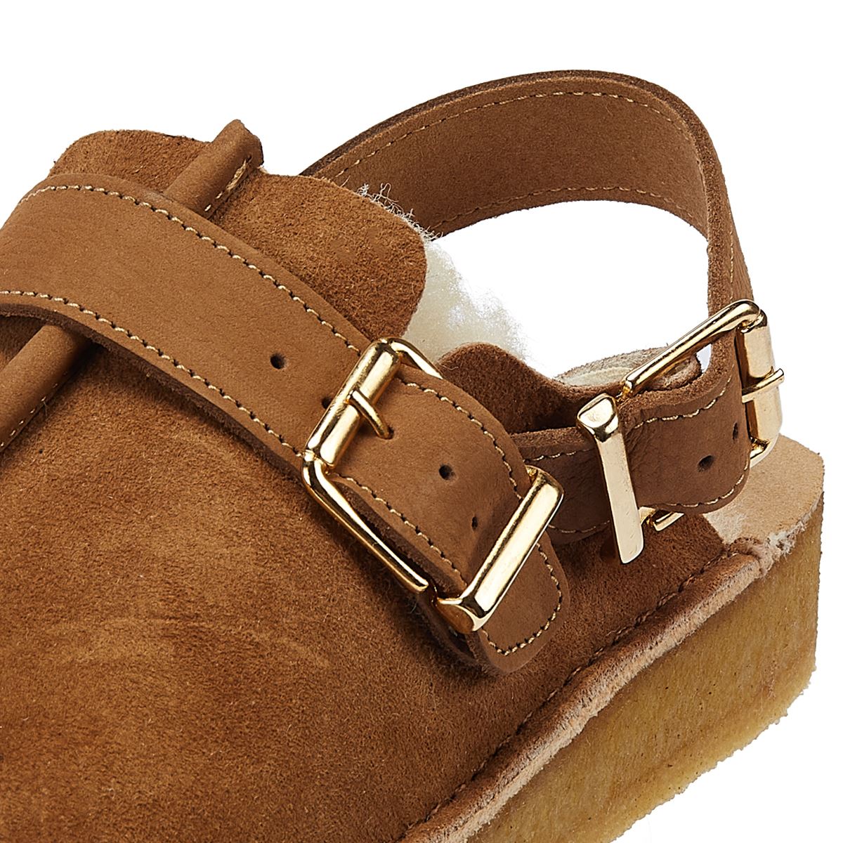 Clarks Trek Mule Sling Gefütterte Damenschuhe In Karamell