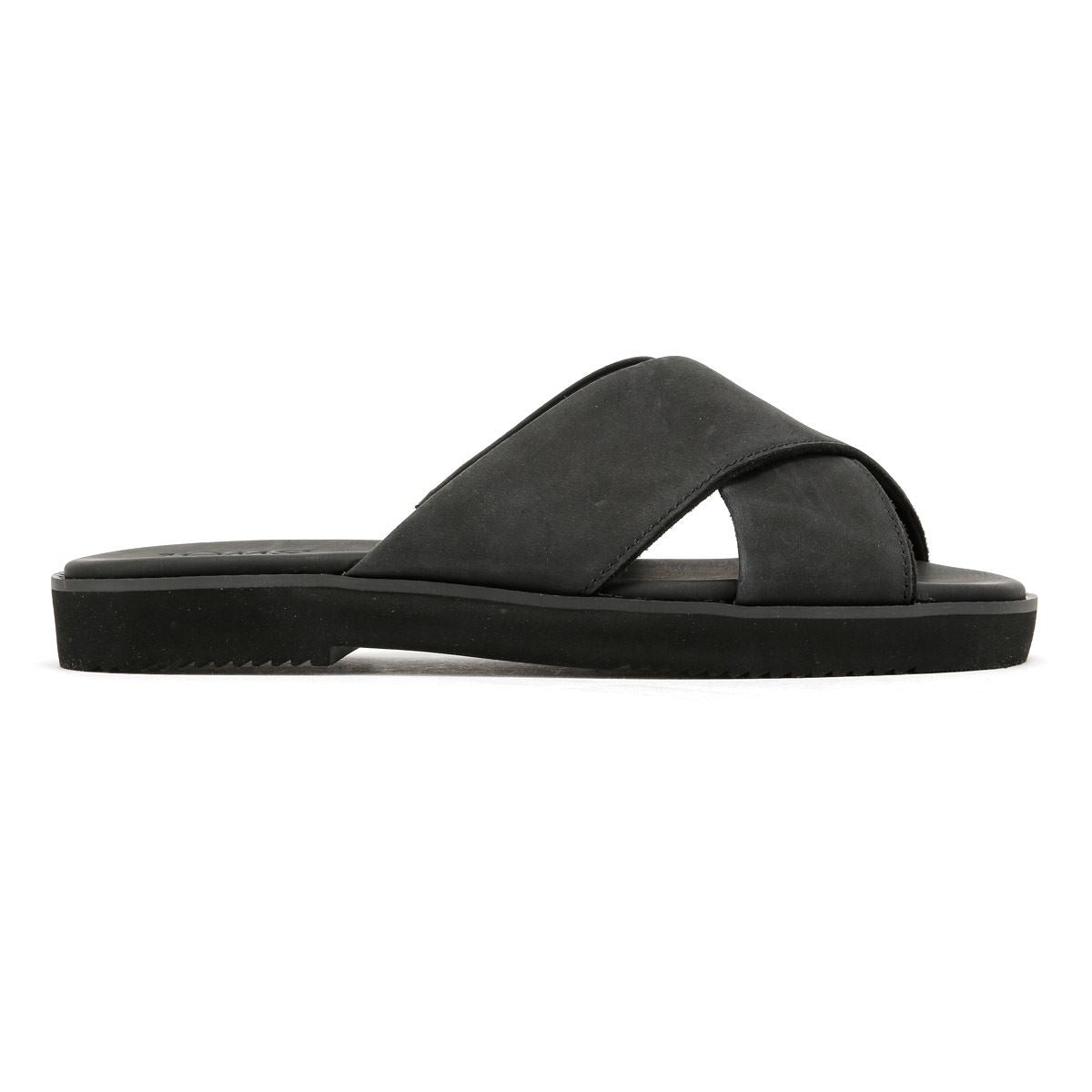 TOMS Mae Crossover Damen Sandalen Aus Schwarzem Leder