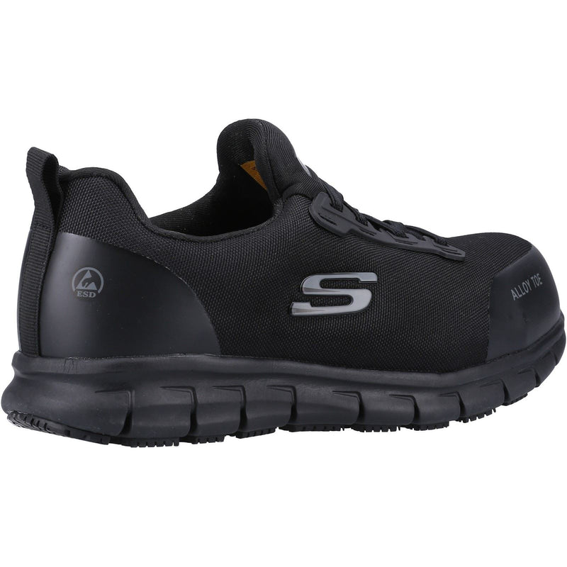 Skechers Workwear Sure Track Jixie Textil Damen Schwarze Sicherheits Sneakers