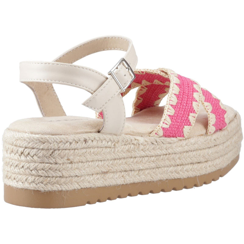 Hush Puppies Jemma Espadrille Damen Sandalen Aus Polyurethan In Fuchsia