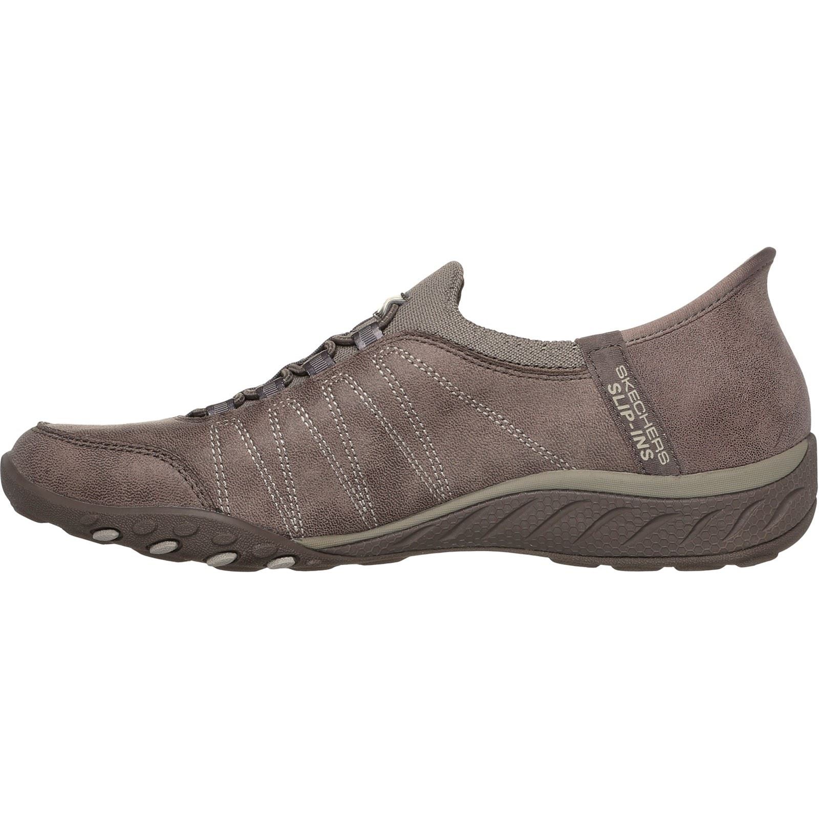 Skechers Breathe-Easy Home-Body Textile Damen Sneaker In Dunklem Taupe