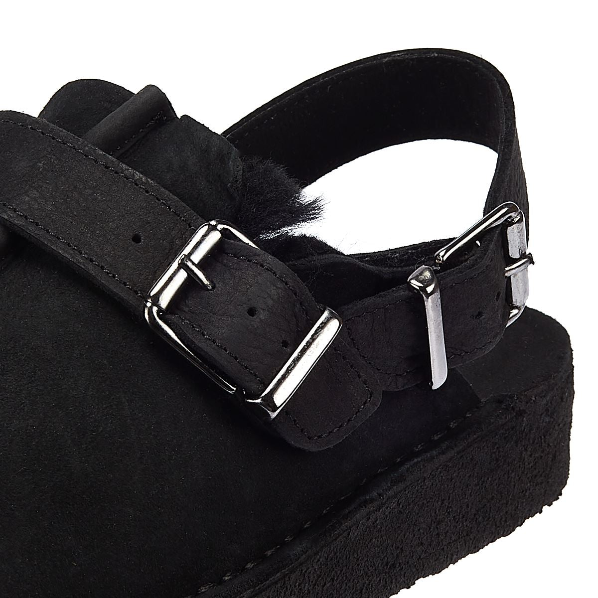 Clarks Trek Mule Sling Gefütterte Damen-Schwarze-Komfortschuhe