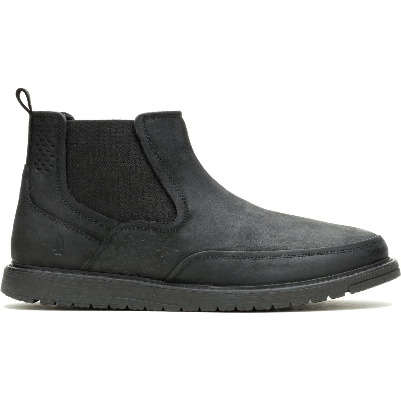 Hush Puppies Jenson Herren Stiefel aus schwarzem Leder