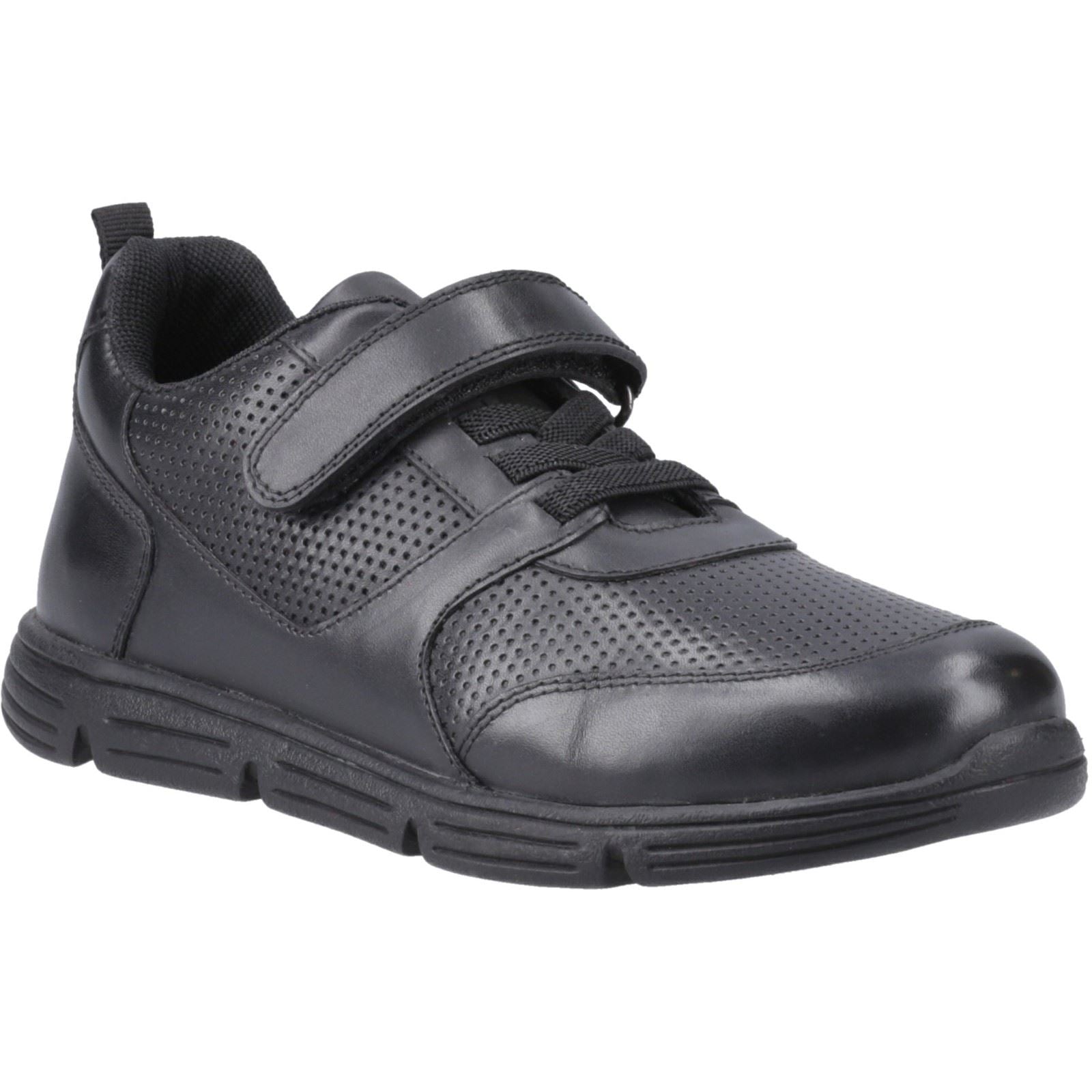 Hush Puppies Alfie Bungee Jnr Lederschuhe Für Jungen In Schwarz