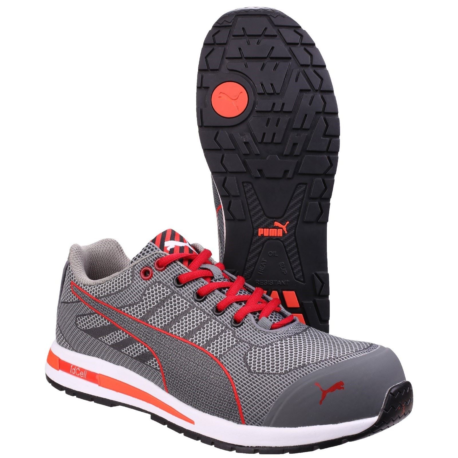 Puma Safety Xelerate Strick Niedrig Textil Grau Sicherheits Sneaker
