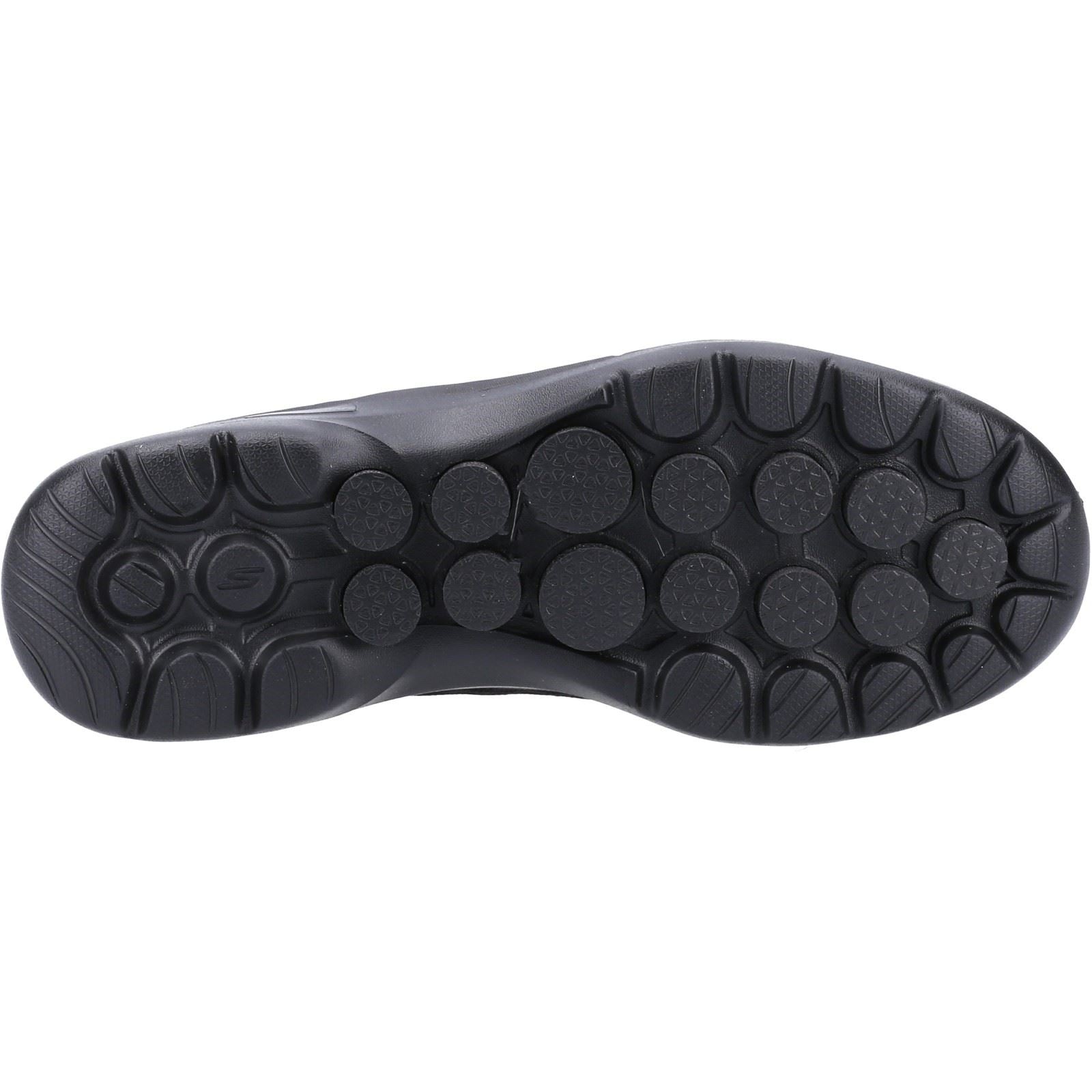 Skechers Go Walk 6 Synthetik Damen Sneaker In Schwarz
