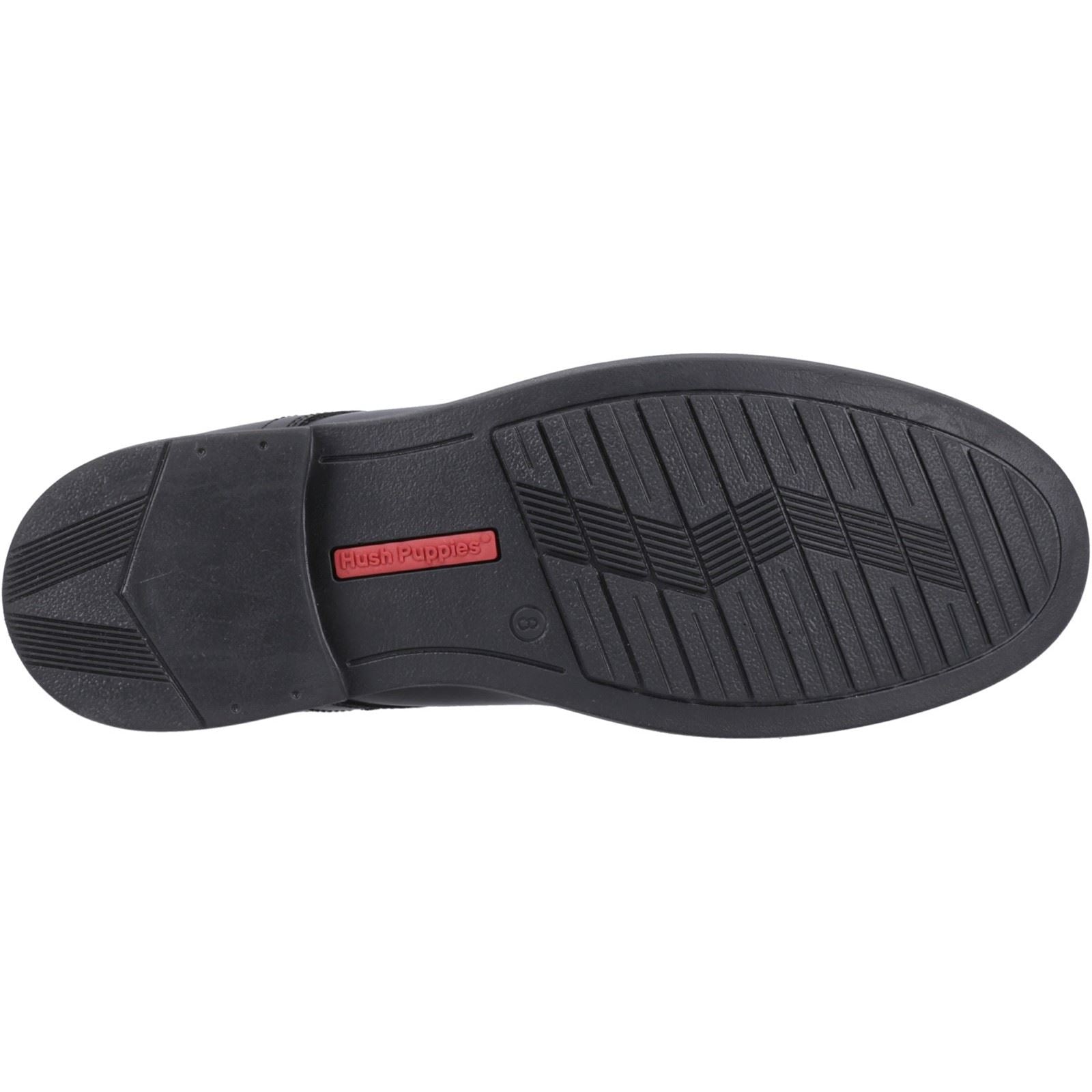 Hush Puppies Tate Senior Lederstiefel Für Jungen In Schwarz