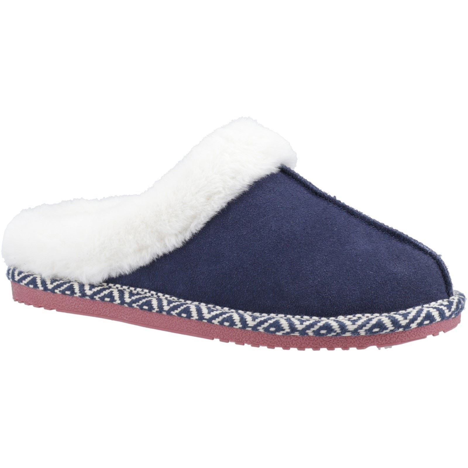 Hush Puppies Amara Wildleder Damen Hausschuhe In Marineblau