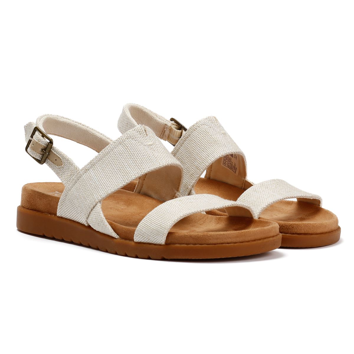 TOMS Marin Slingback Textile Damen Weiße Sandalen