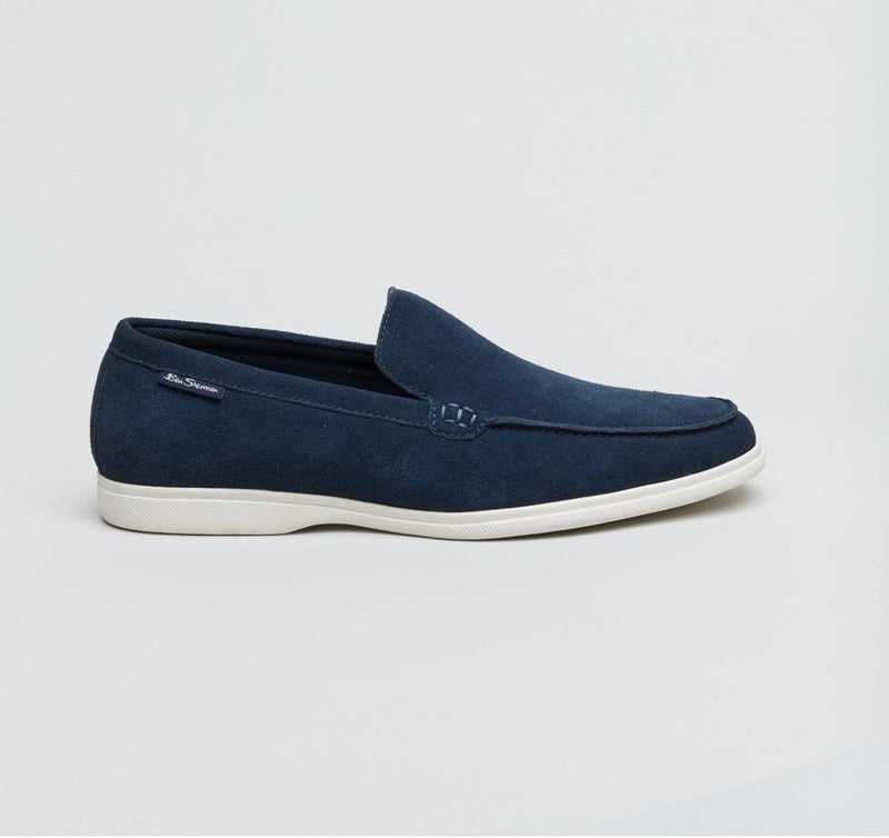 Ben Sherman Amarillo Herren Wildleder Mokassins In Blau