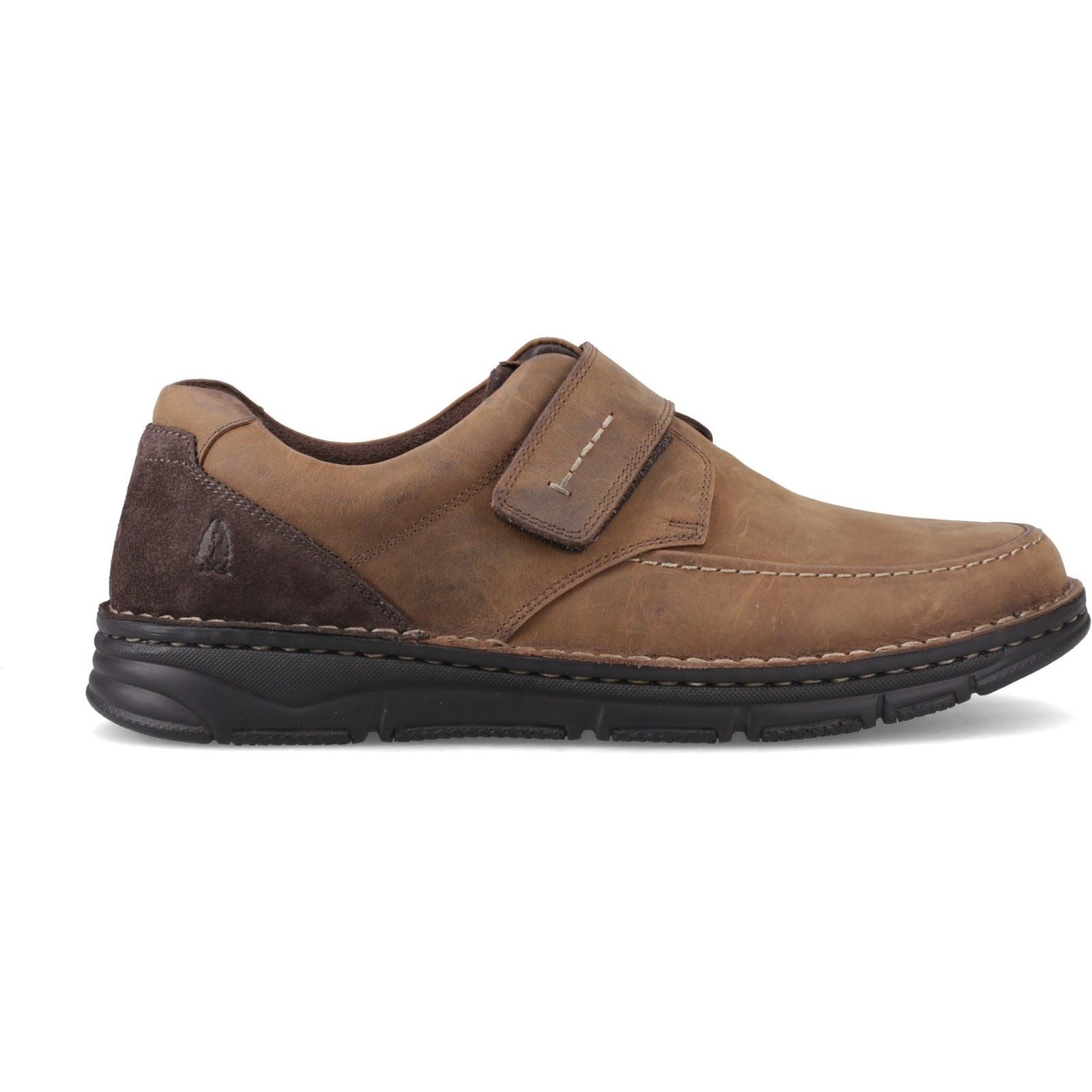 Hush Puppies Forde Touch Fastening Leder Herren Tan Freizeitschuhe