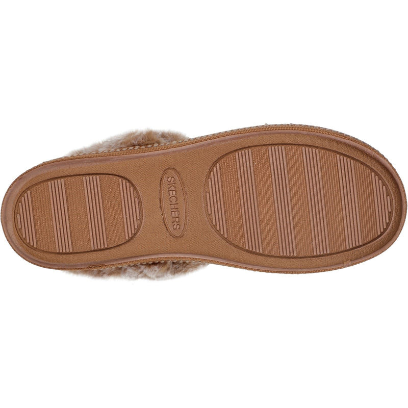 Skechers Cozy Campfire Fresh Toast Textile Damen Hausschuhe In Kastanienbraun
