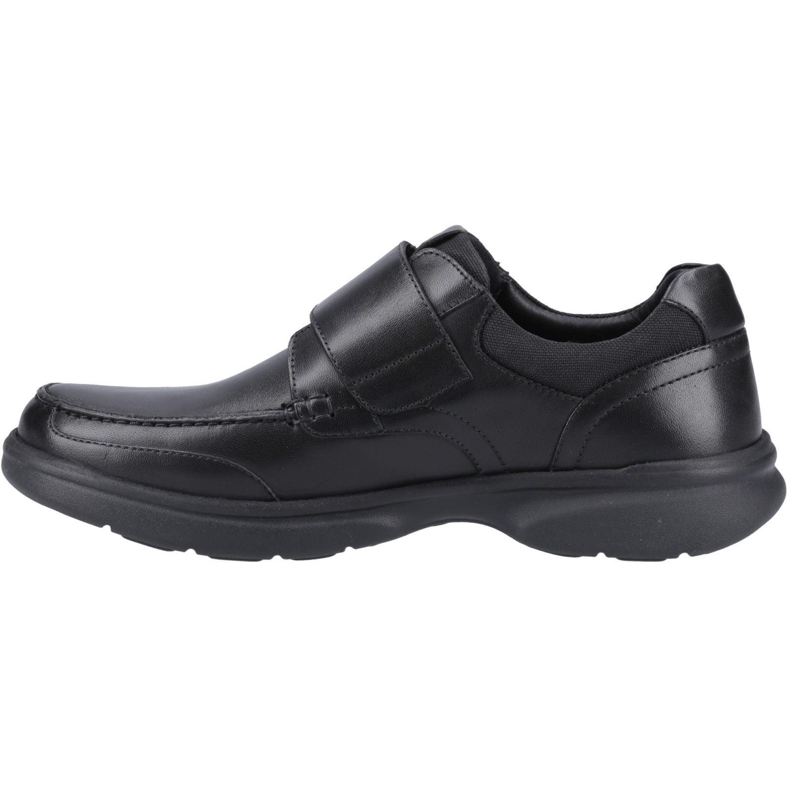Hush Puppies Hector Leder Herren Schwarz Mokassin Schuhe