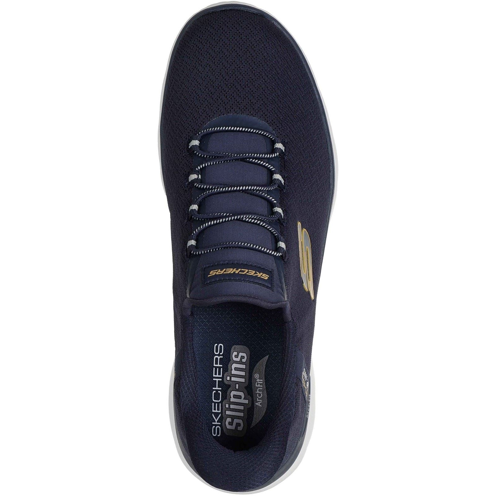 Skechers Arch Fit Summits Kynor Polyester Herren Sneaker In Marineblau/Gelb