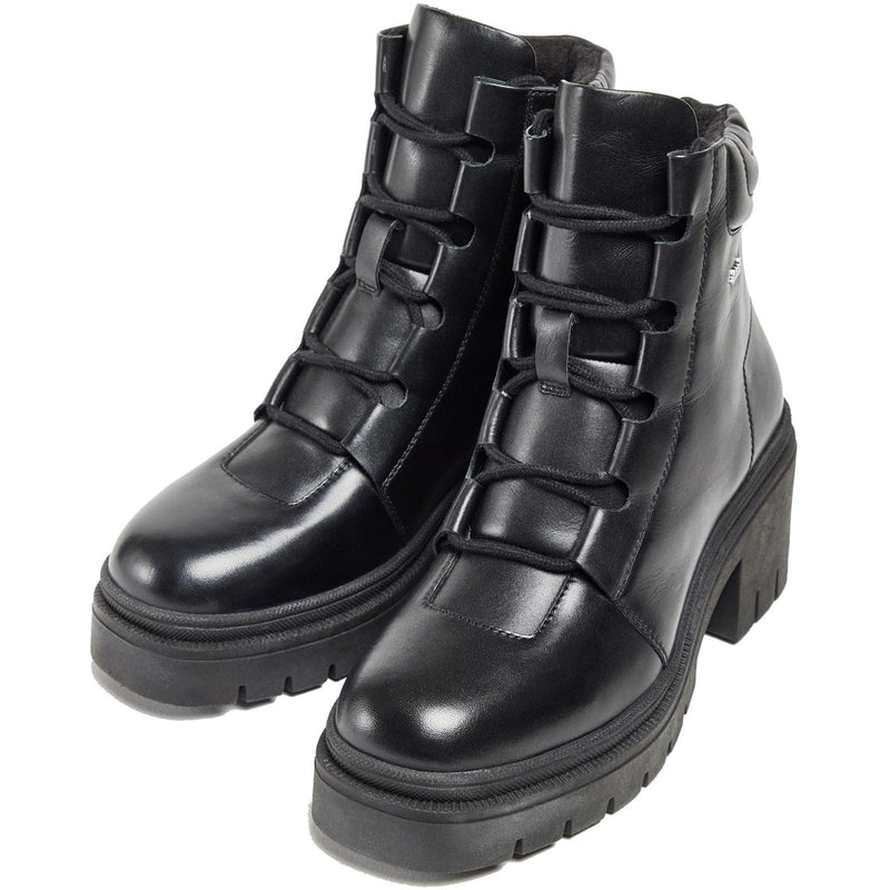 Pod Winona Leder Damen Schwarze Stiefel