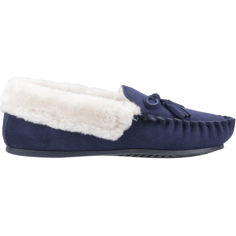 Hush Puppies Agnes Damen Hausschuhe aus Wildleder in Marineblau