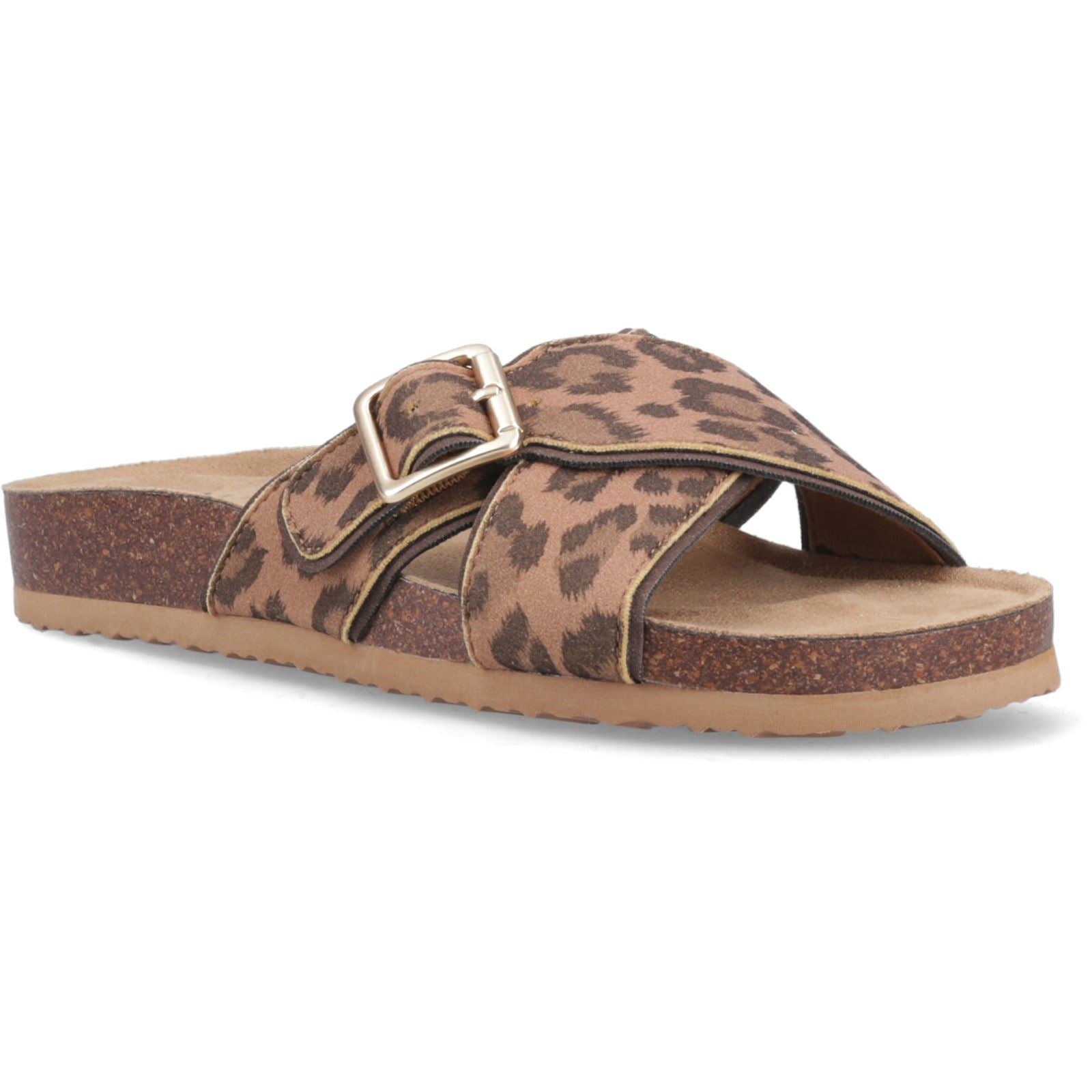 Rocket Dog Annie Tigg Leopard Textil Frauen Sandalen In Tan