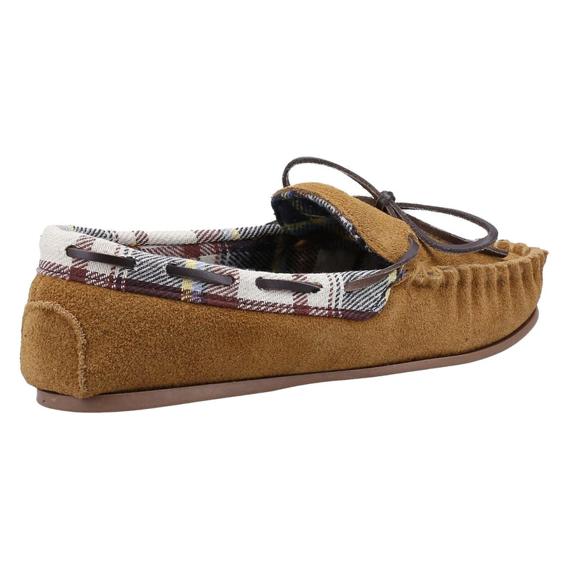 Cotswold Chatsworth Damenhausschuhe aus Veloursleder in Tan