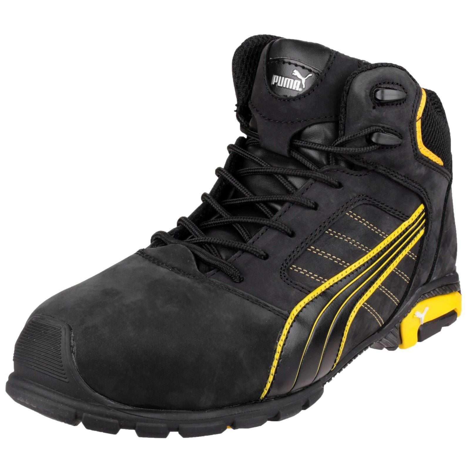 Puma Safety Amsterdam Mid Leder Schwarze Farbe Sicherheitsstiefel