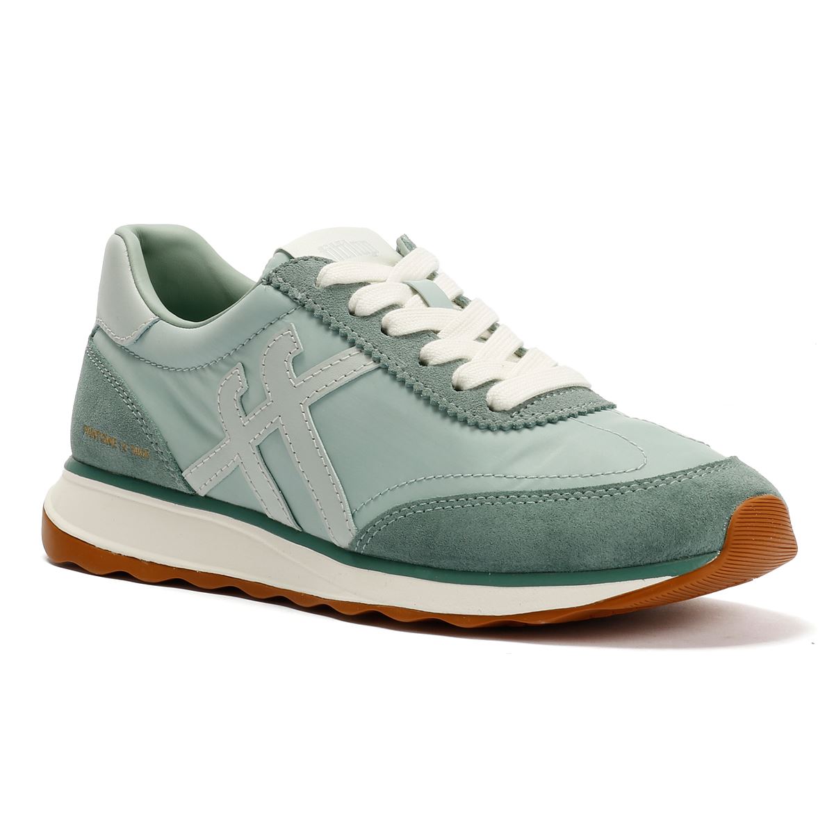 FitFlop X Pantone Retro-Q Wildleder Damen Grüne Sneakers