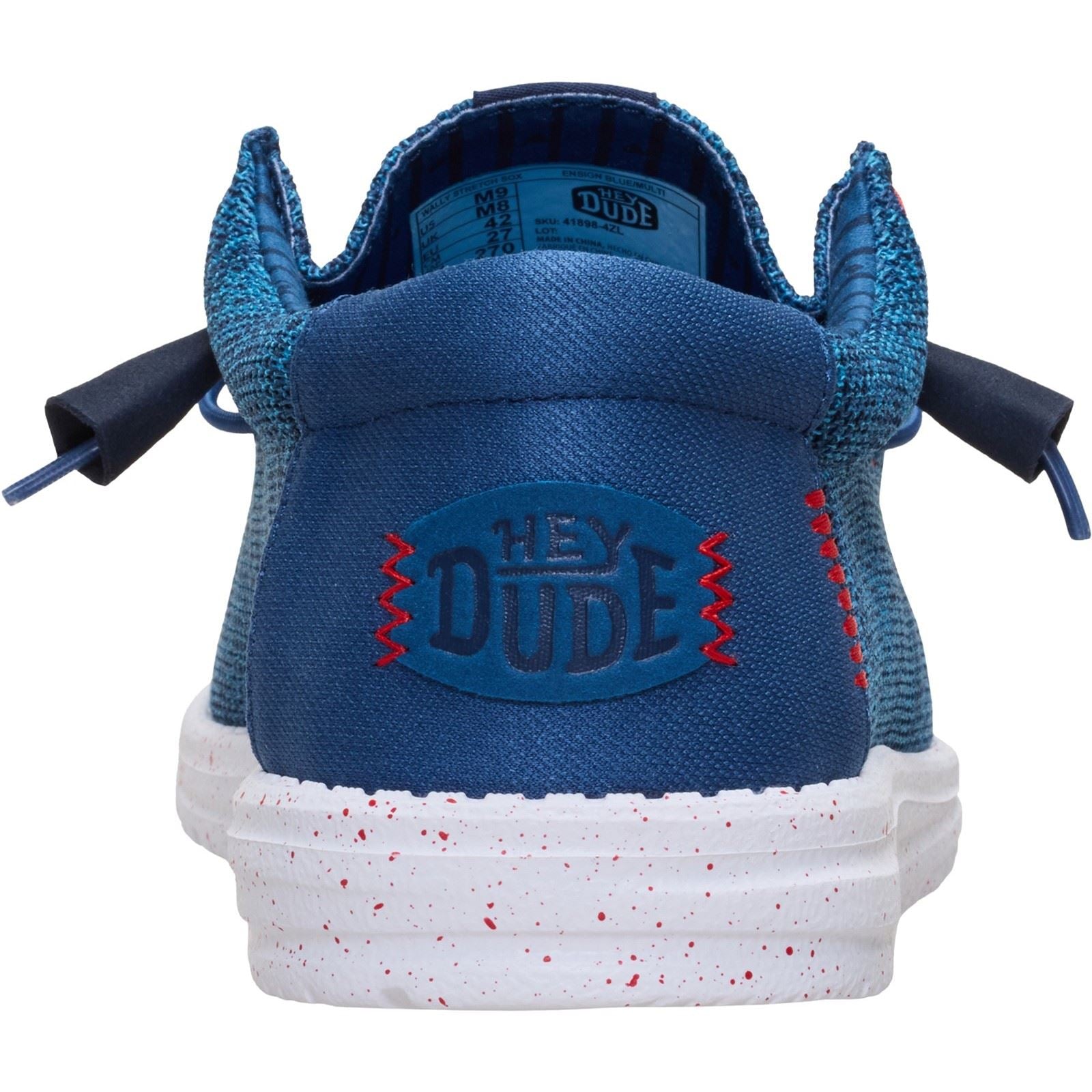 HEYDUDE Wally Stretch Sox Polyester Herren Ensign Blau/Mehrfarbig Schuhe