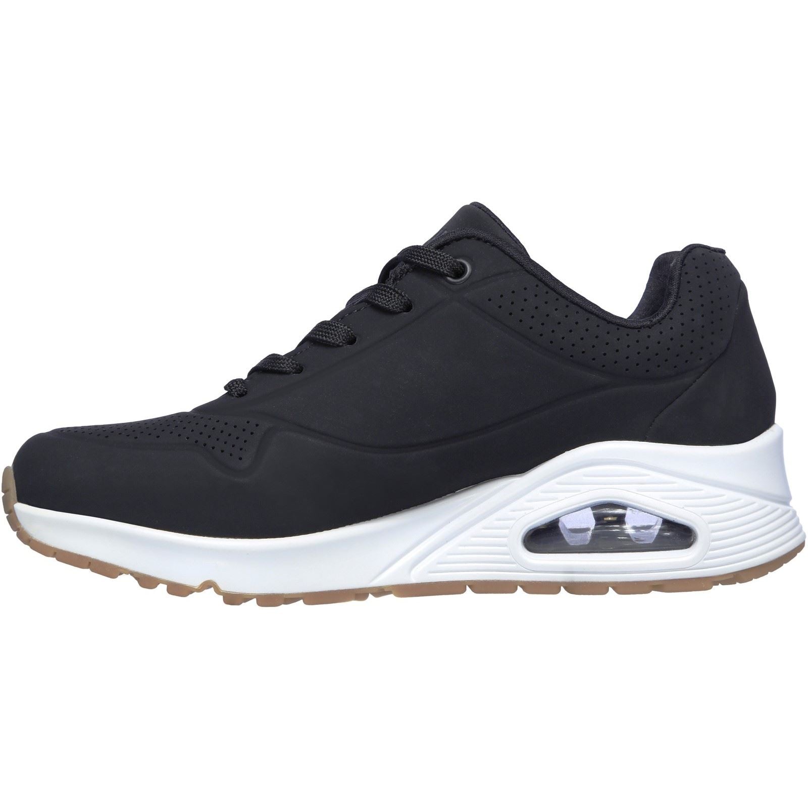 Skechers Uno Stand On Air Synthetik Damen Sneaker In Schwarz