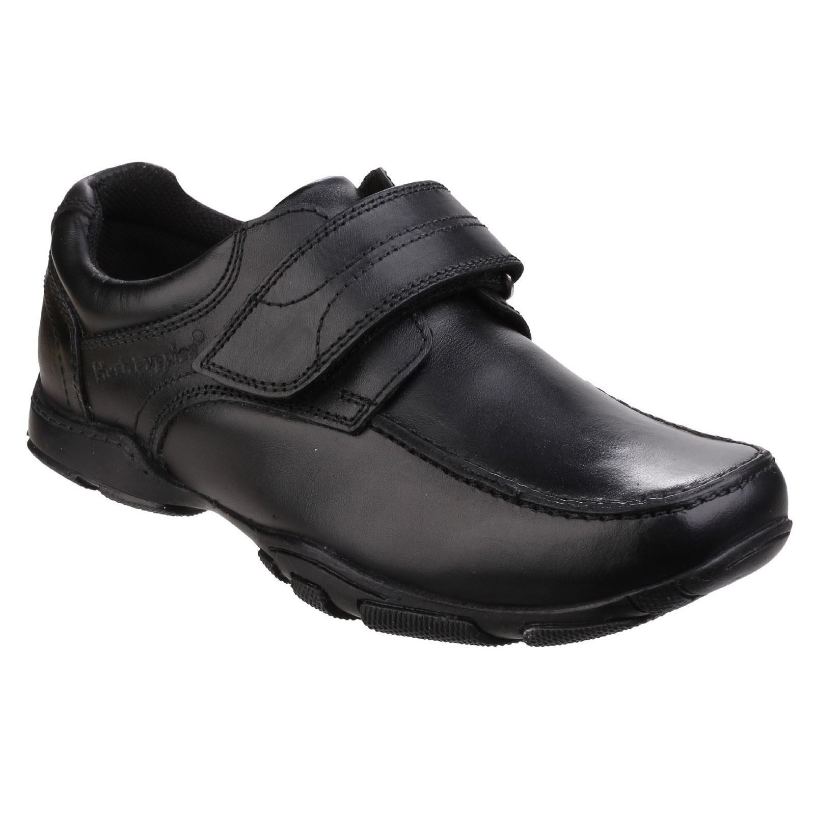 Hush Puppies Freddy 2 Junior Lederschuhe Für Jungen In Schwarz