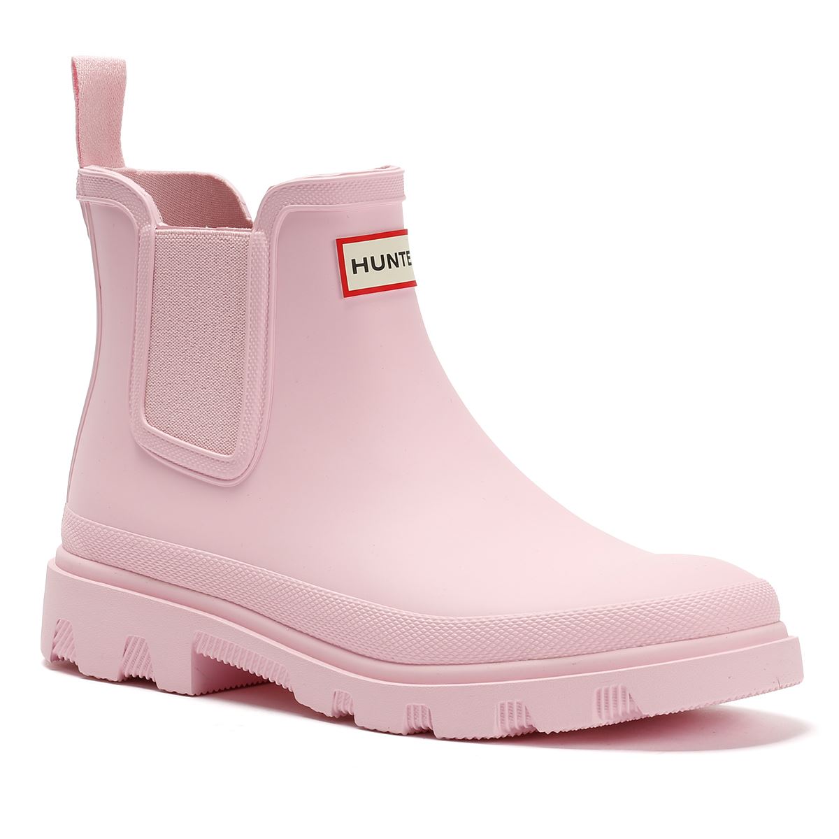 Hunter Downpour Chelsea Gummi Damen Rosa Gummistiefel