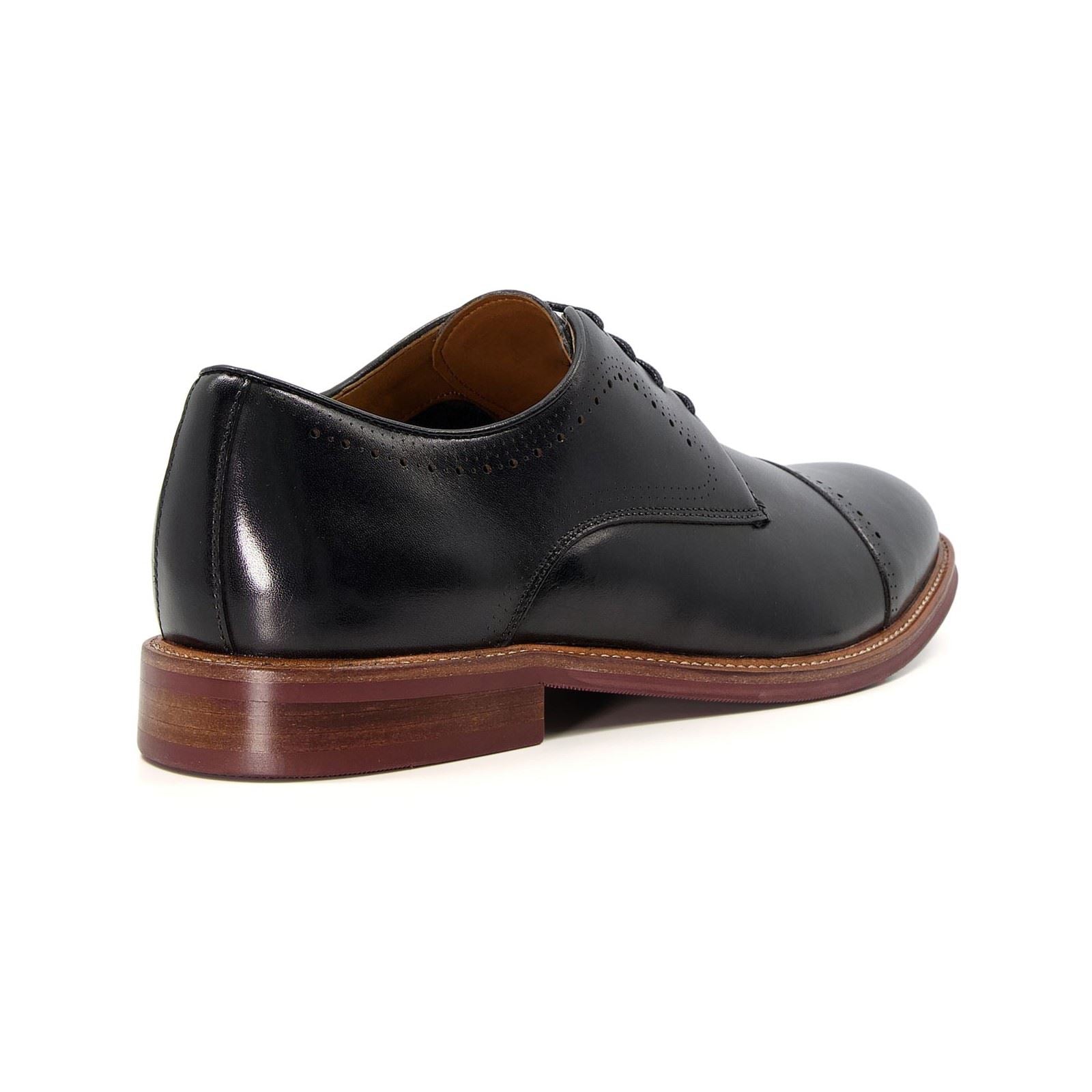 Dune Savion Leder-Herrenschuhe In Schwarz-Oxford-Stil
