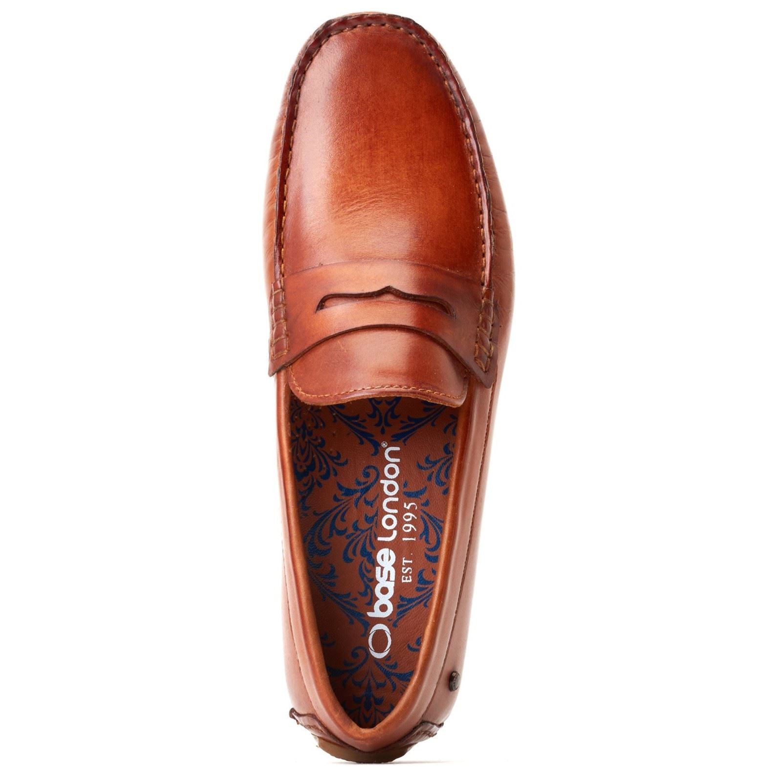 Base London Collins Driver Leder Herren Burnt Tan Loafer