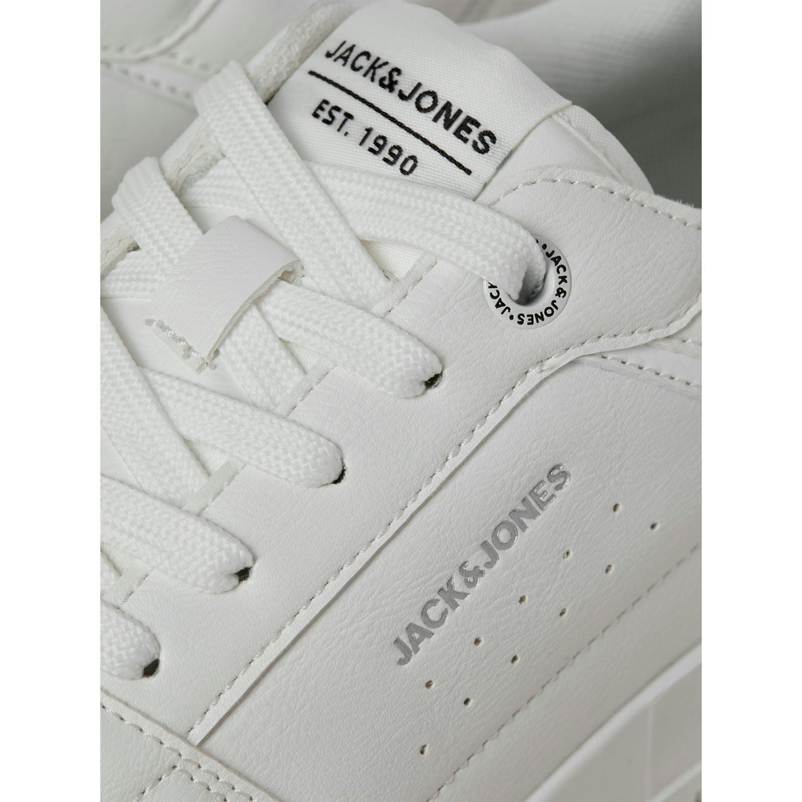 Jack & Jones Ealing Herren Sneaker Aus Polyurethan In Weiß-Silber