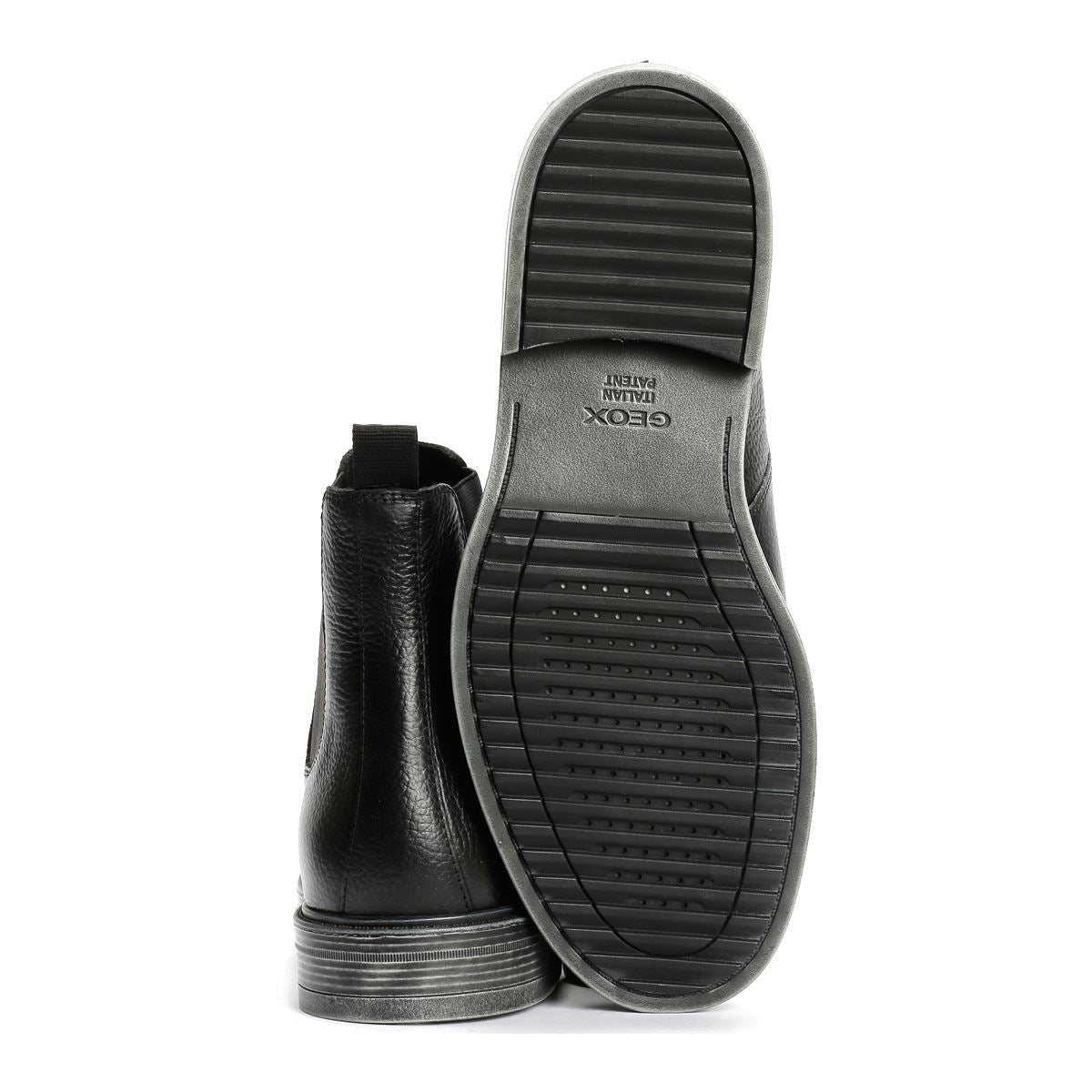 Geox Henreys Leder Herren Schwarze Stiefel