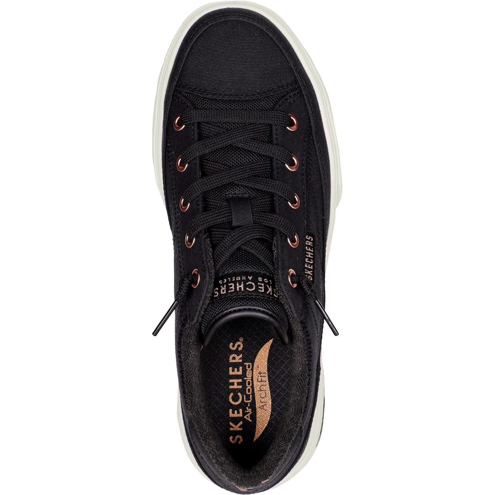 Skechers Arch Fit Arcade - Meet Ya There Baumwoll-Damenschwarze Turnschuhe