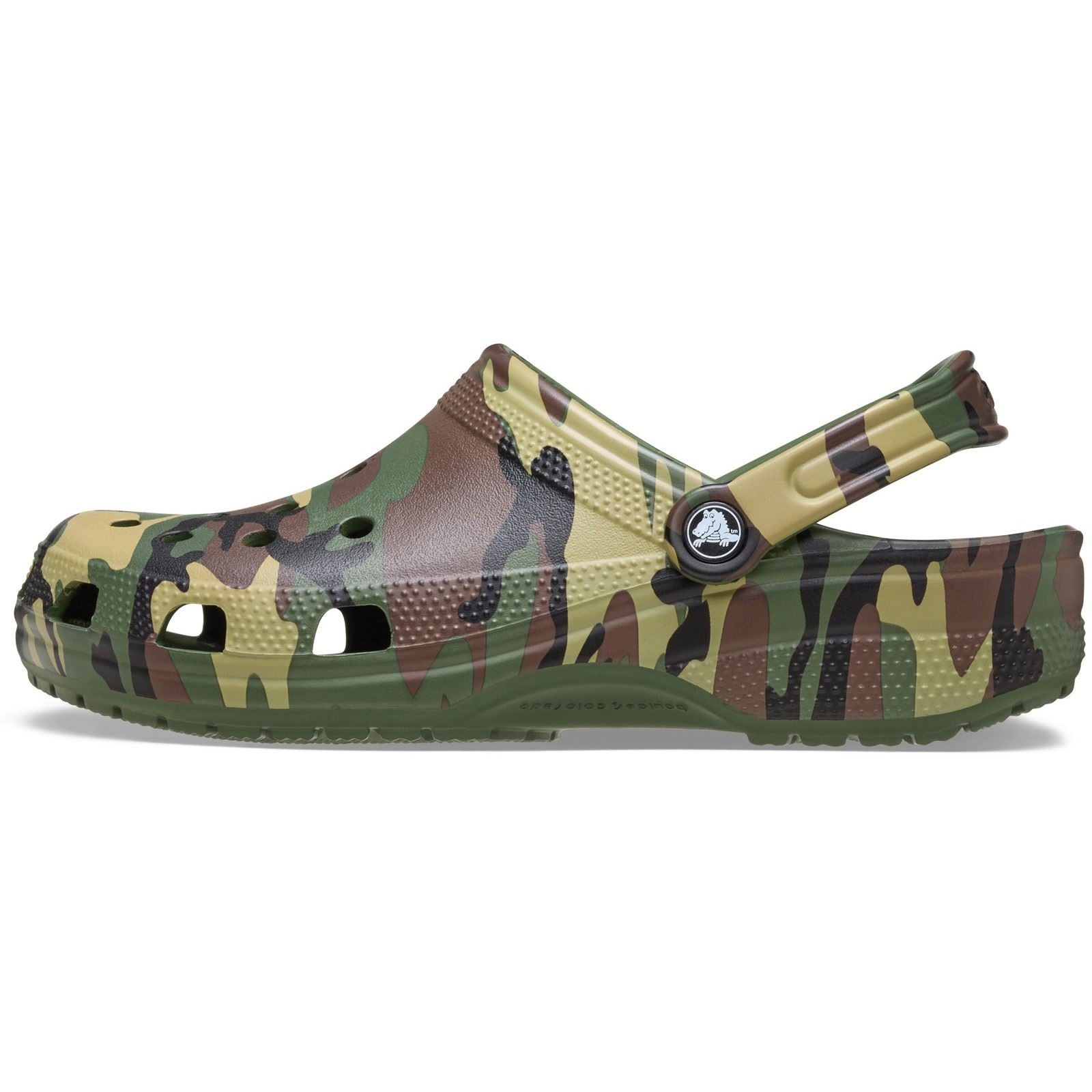 Crocs Classic Camouflage Eva Herren Clogs In Armeegrün