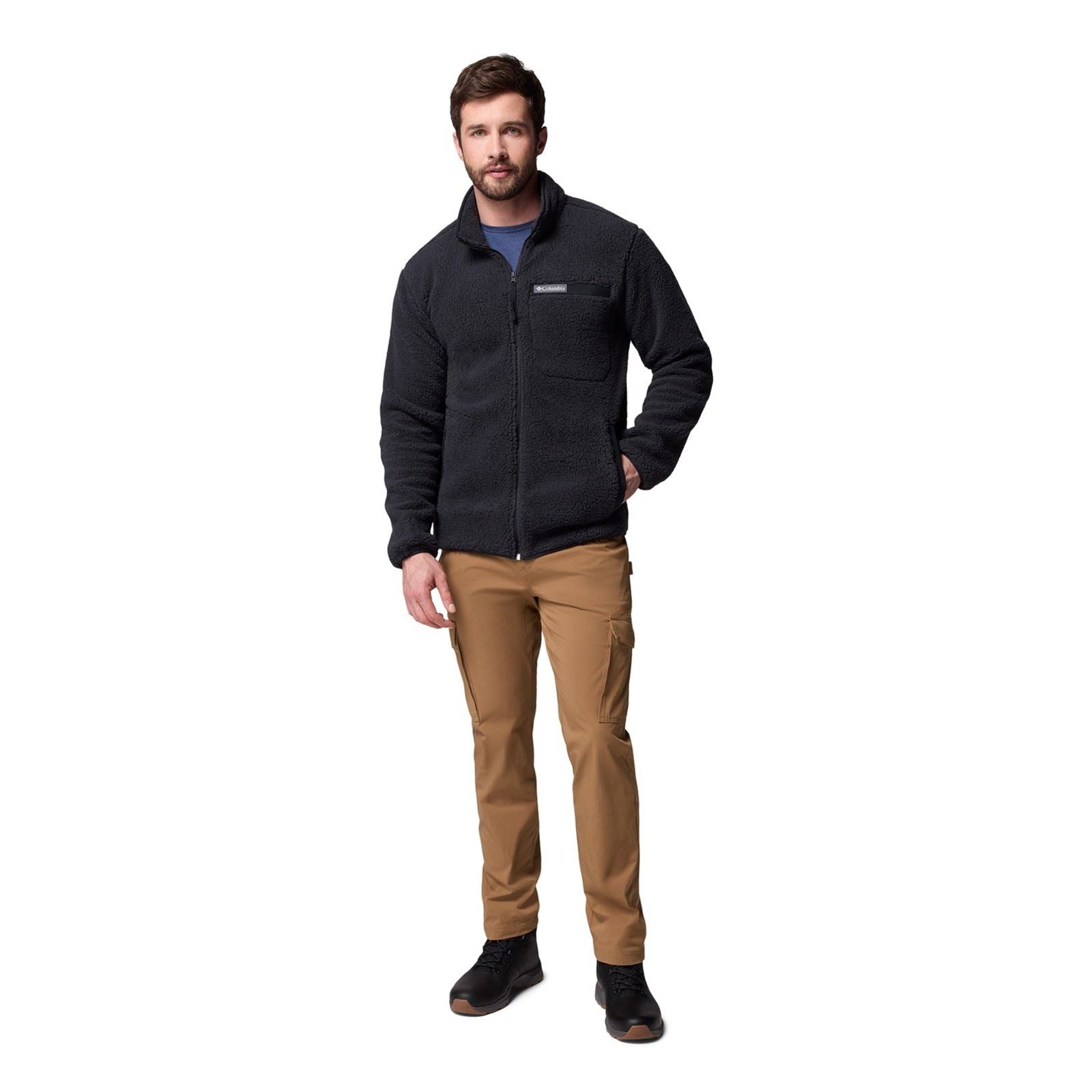 Columbia Rugged Ridge High Pile Full Zip Herren Schwarze Farbe Fleecejacke