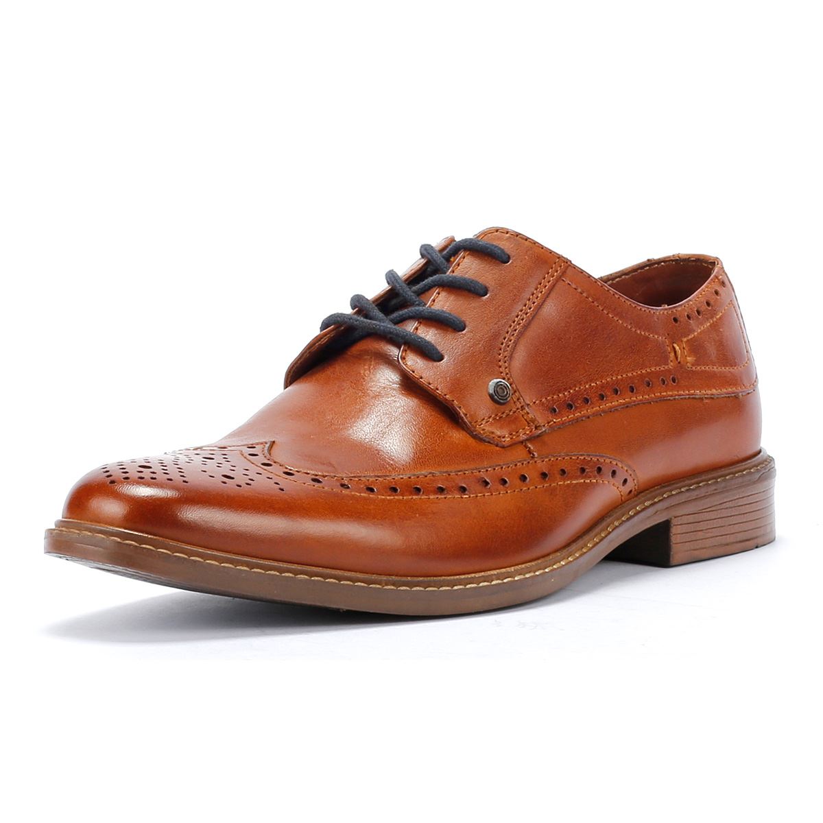 Lambretta Harvey Brogue Herren-Schnürschuhe Aus Braunem Leder
