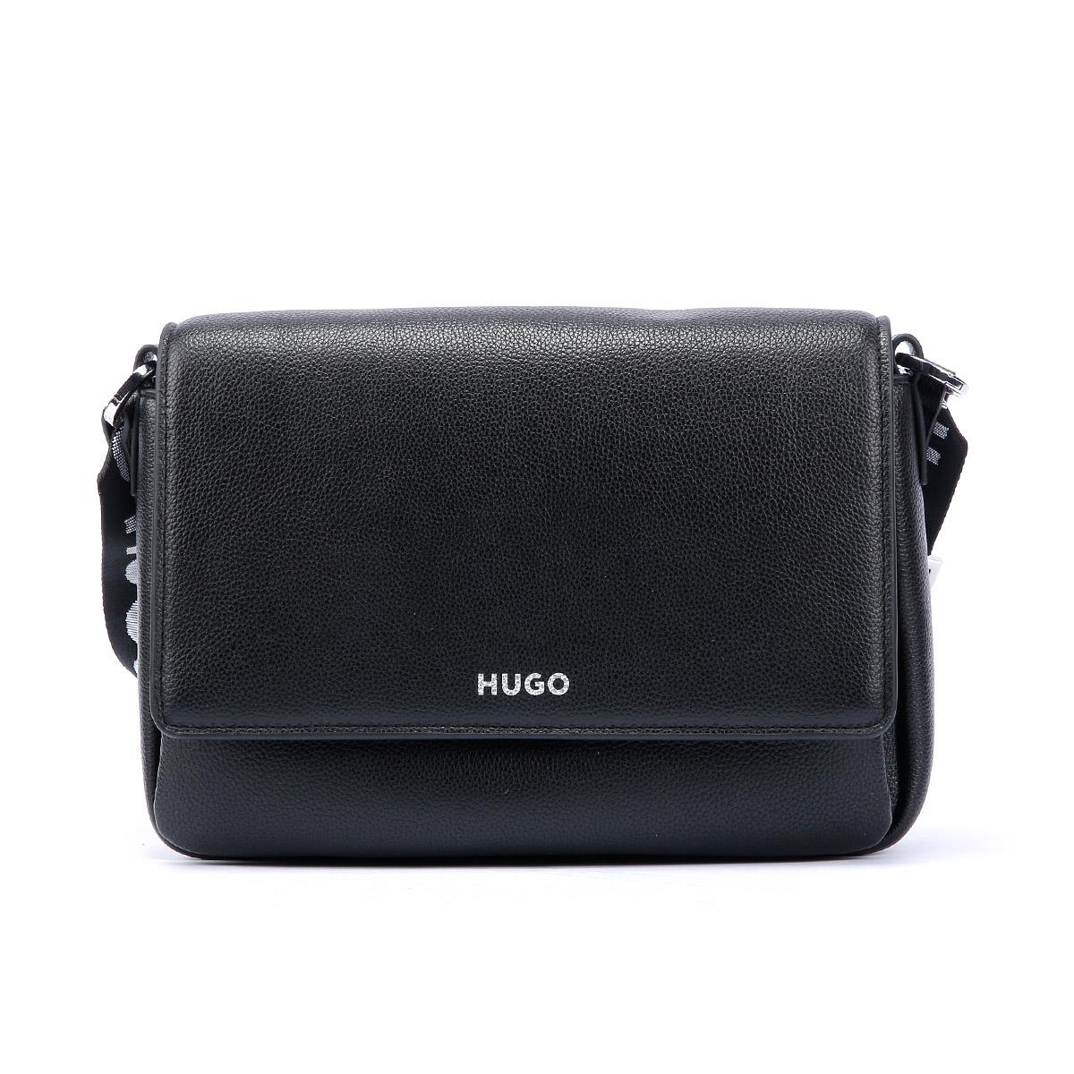 Hugo Bel Shoulder Pvc Damentasche In Schwarz Mit Kreuzmuster