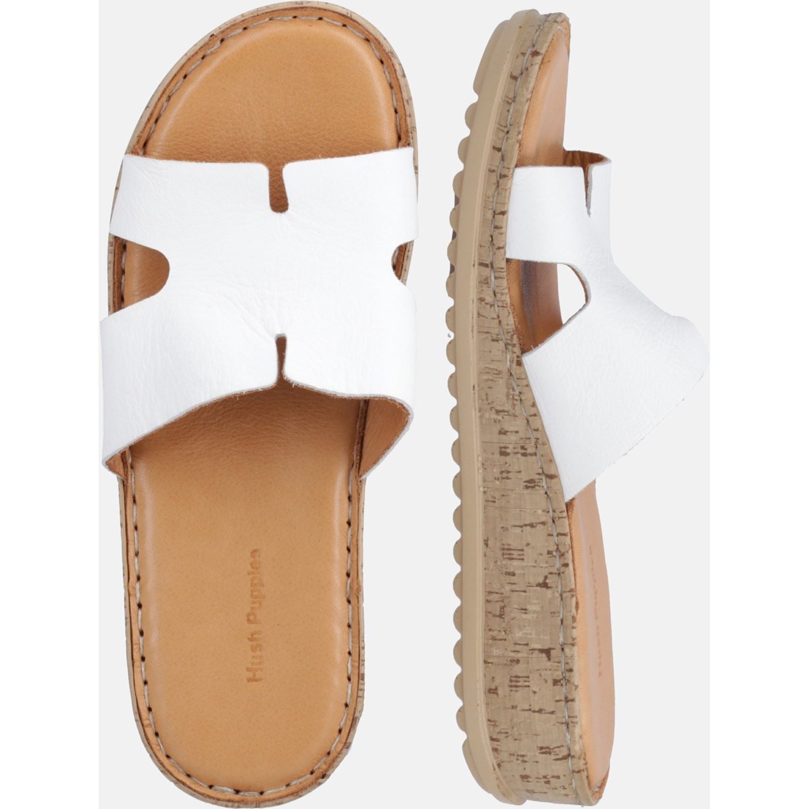 Hush Puppies Eloise Damen Sandalen Aus Weißem Leder