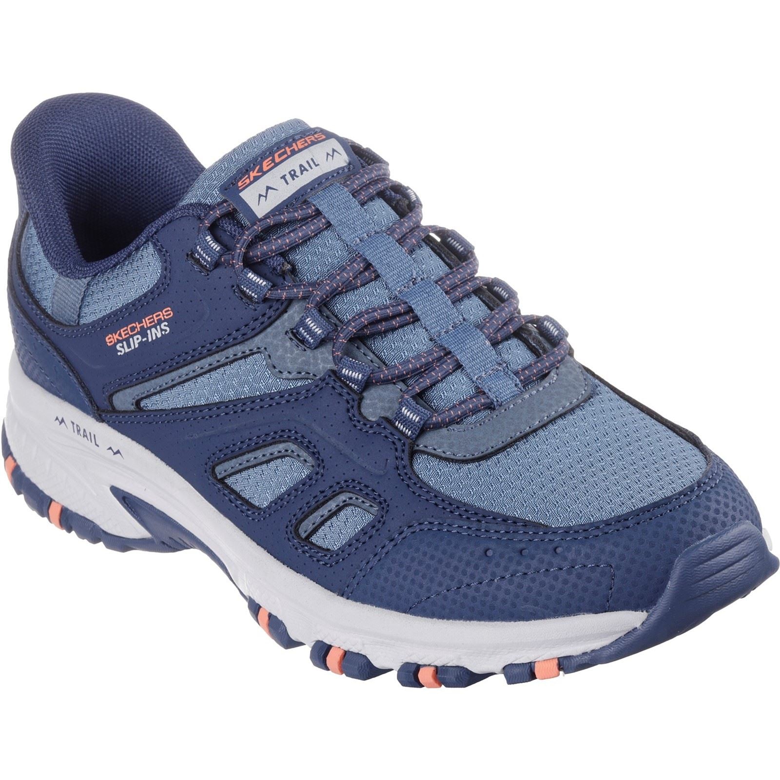 Skechers Slip-ins Hillcrest Kamalino Synthetische Damen Wanderstiefel In Marineblau/Koralle
