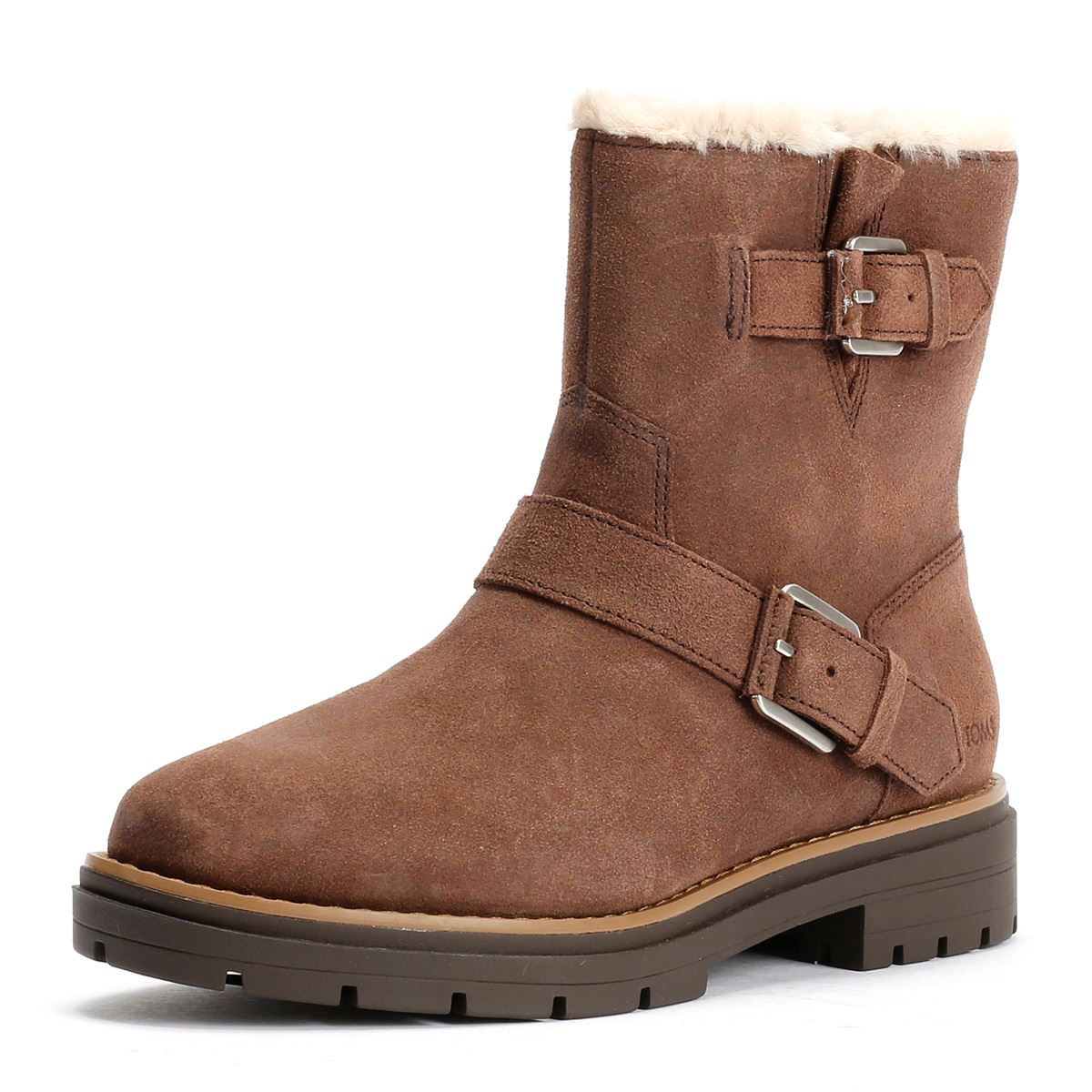 TOMS Ionie Moto Wildleder Damen Braune Stiefel