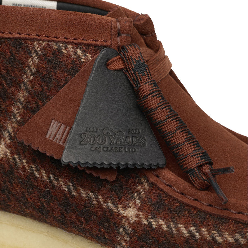 Clarks Originals Wallabee Textile Herren Braune Stiefel